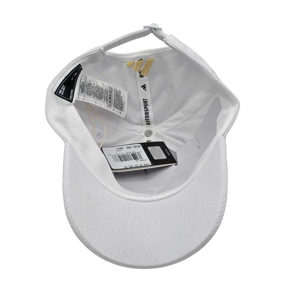 adidas Mercedes AMG Petronas F1 Corduroy Strapback Hat Cap White Gold NWT JY5608